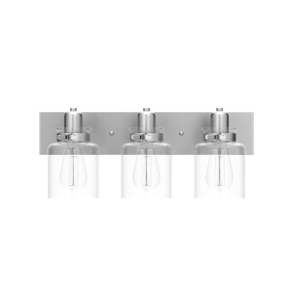 Bestier 3-Light Bathroom Vanity Wall Sconce Brushed Nickel 21.7in Length Model AK-AJ-18088-ca