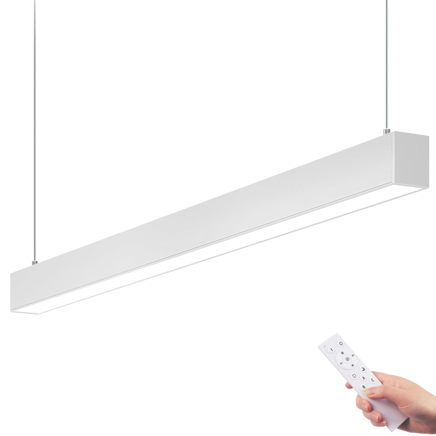 Barrina 5568 4FT LED Linear Light, 45W, Dimmable, Color Changing 3000K-6000K, White, Aluminum, 1 Pack
