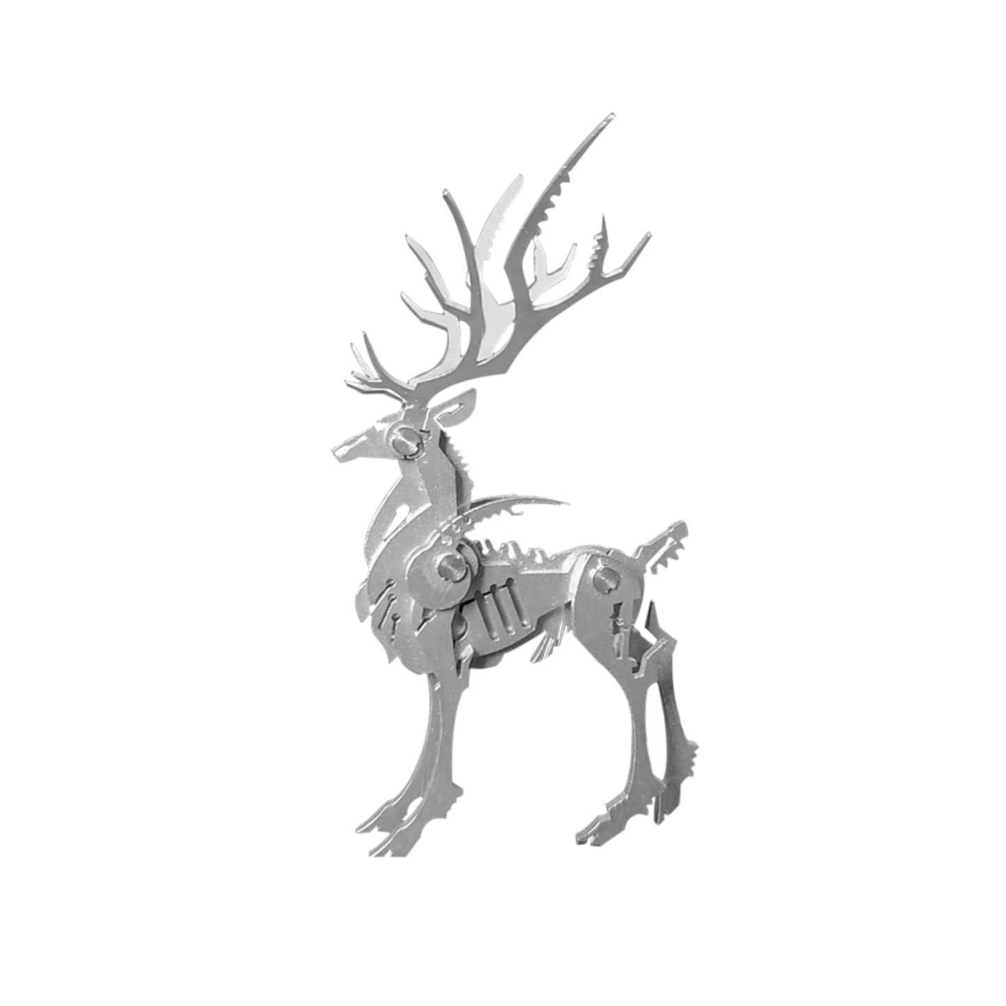 3D Metal Model Kits, Mechanical Larger Elk 3D Metal Puzzle,Steel Mythology Animal Series DIY Brain Teasers Simple 3D Puzzles Home Decor Art Craft Gifts Toys for Adult