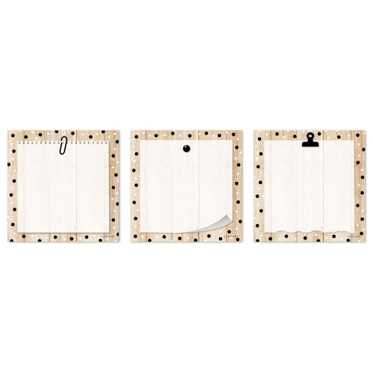 CTP Core Decor Polka Dots on Wood 3" Designer Cut-Outs (#11067 Creative Teaching Press)