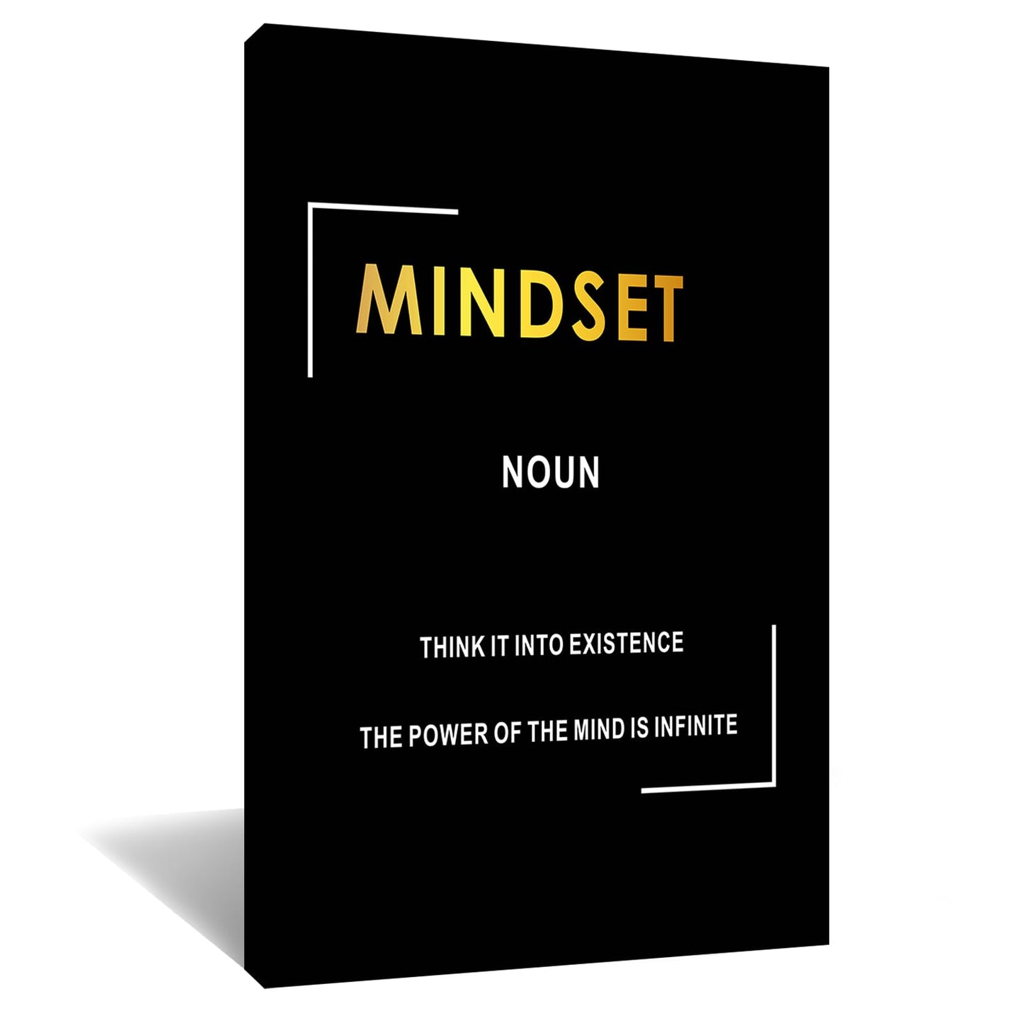 Motivational Canvas Wall Art Work Inspirational Entrepreneur Quotes Picture Poster Positive Mindset Motto Painting Print Artwork for Bedroom Living Room Wall Decoration Ready to Hang [12''Wx 18''H]