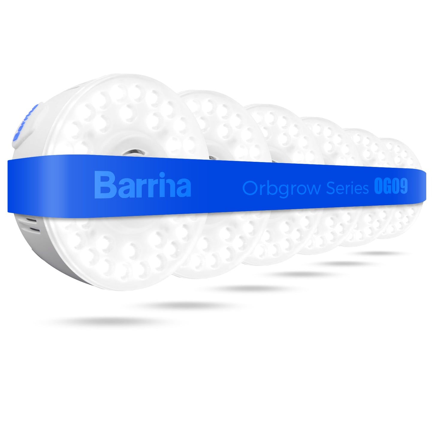 Barrina OG09 Puck LED Grow Light, Full Spectrum, 54W, 5000K, 6 Packs, Aluminum, Magnetic & Linkable for Indoor Plants