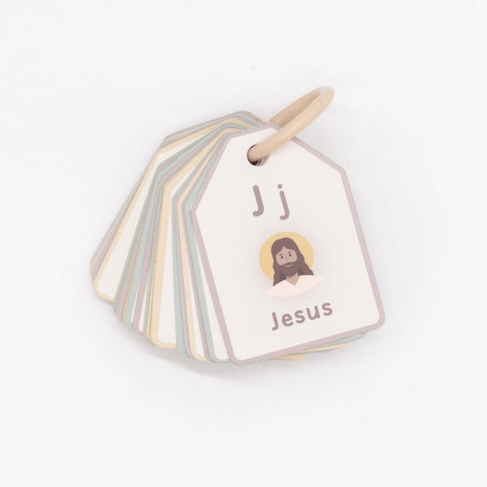 Good Ground Bible ABC Flash Cards Preschool Sunday School Toys Christian Homeschool Alphabet Ring Cards Toddler ABC Phonic Letters & Words