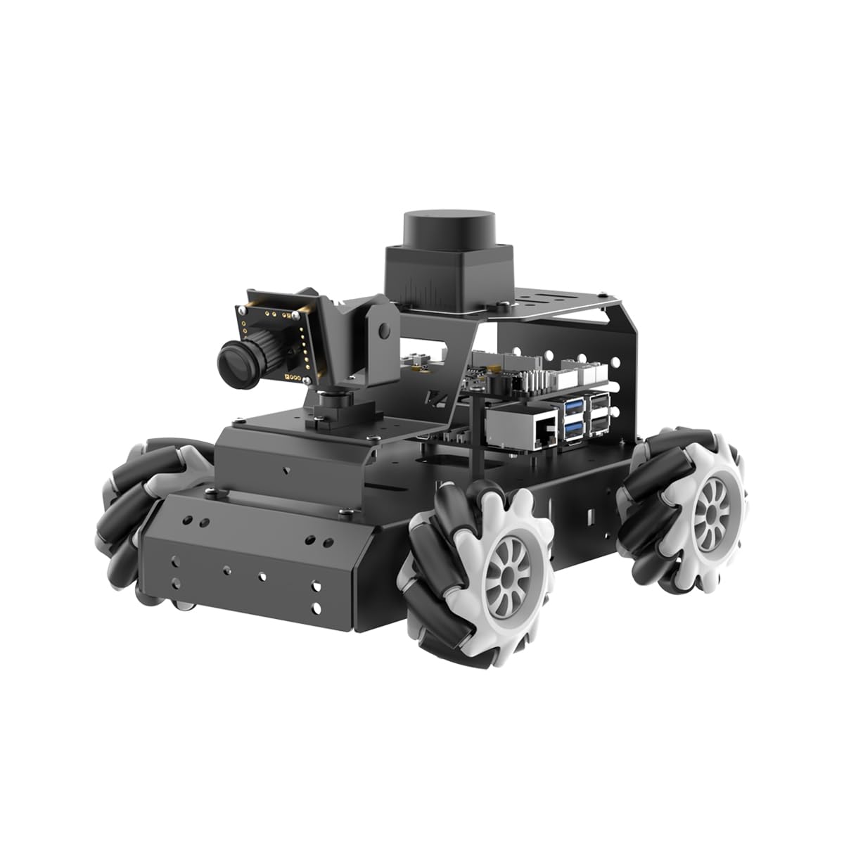 ROS2 Robot Car for Raspberry Pi 5 Programmable AI Vision Smart Robot Kit 360° Omnidirectional Movement Chassis, Lidar SLAM Mapping Navigation Path Planning Autonomous Driving, MentorPi M1 Without RPi