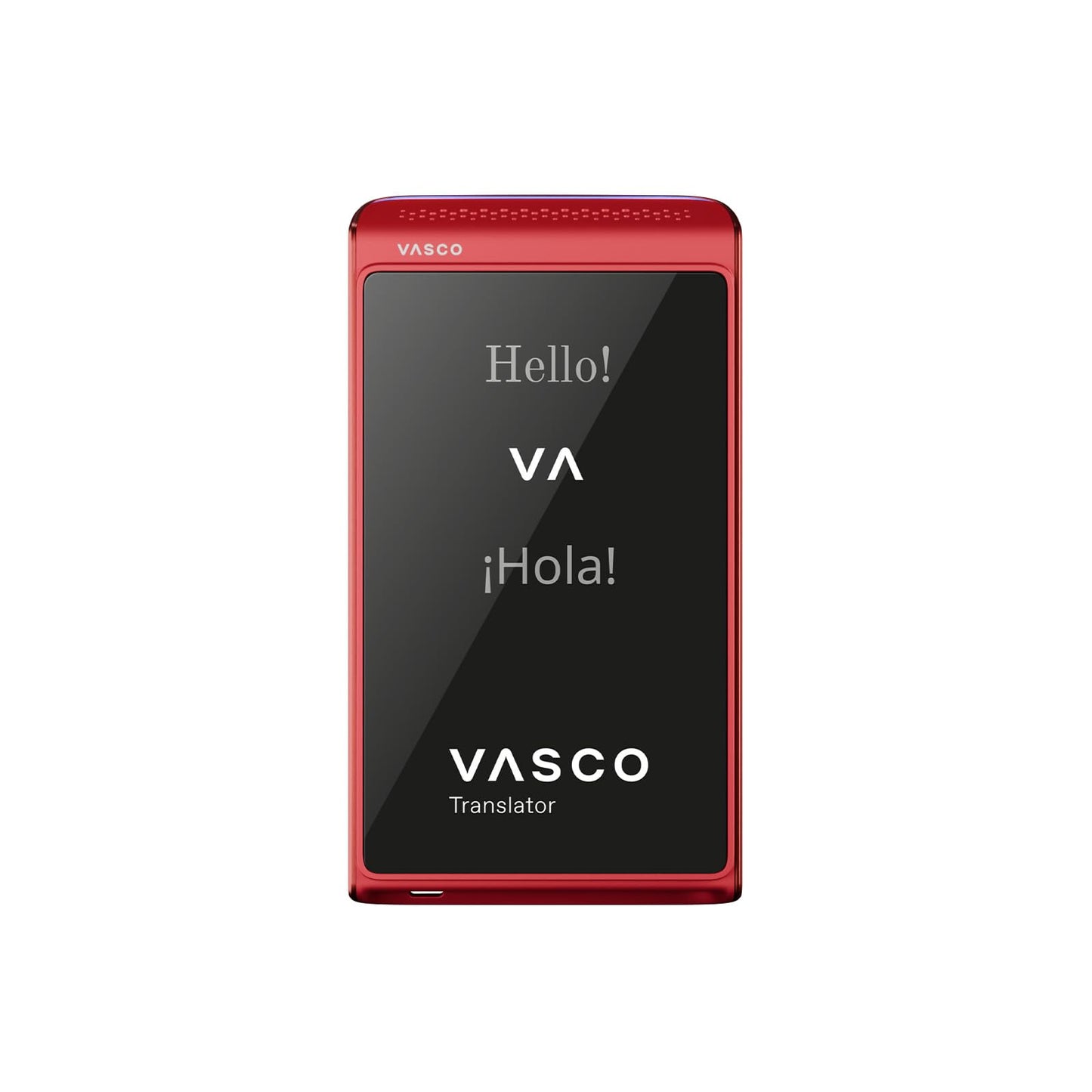 Vasco Translator Q1 | AI Voice Cloning Language Translator Device | 113 Languages | Free Lifetime Internet in Nearly 200 Countries | Scarlet Pulse