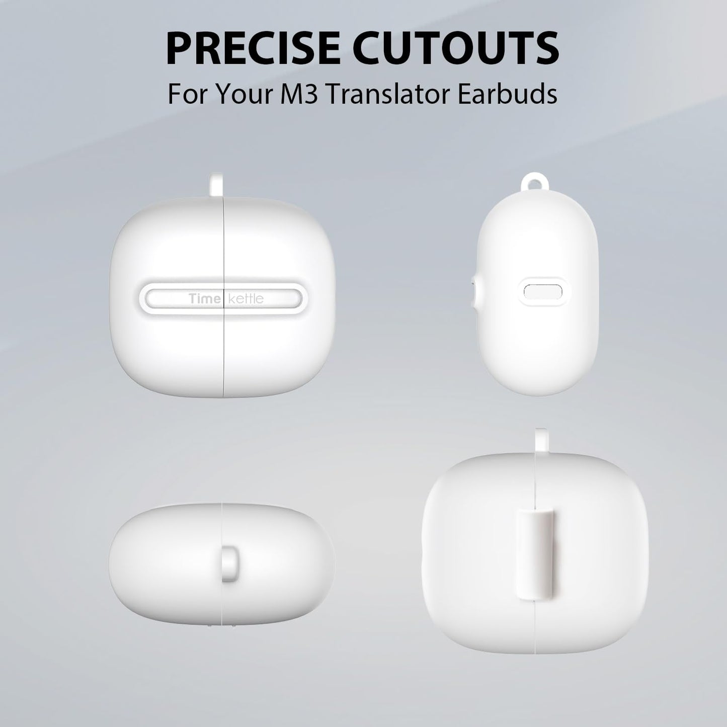 Timekettle M3 Language Translator Earbuds, Two-Way Translator Device with APP for 40 Languages & 93 Accents Online Bundle M3 Translator Earbuds Accessory, Including 1 Protective Case