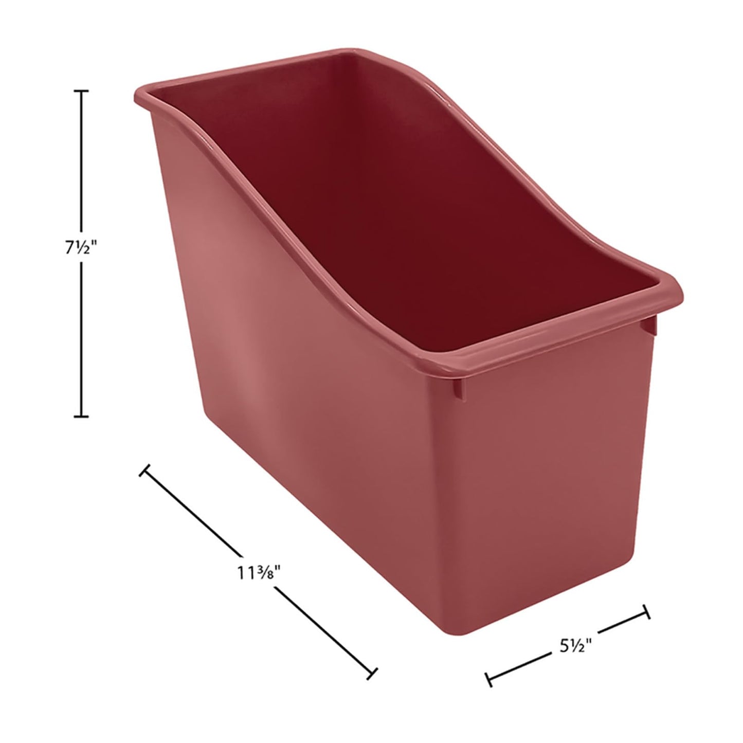 Teacher Created Resources Plastic Book Bin, Deep Rose