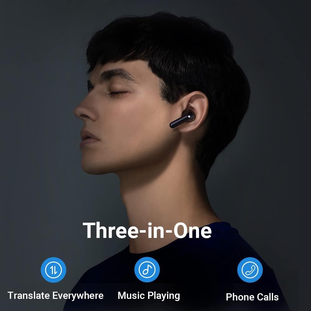 Timekettle M3 3 in 1 Language Translation Earbuds,43 Languages & 96 Accents, Offline Translator, No Subscription,Bluetooth,for Exploring Expat Life Freely, APP Compatible with iOS & Android,Black