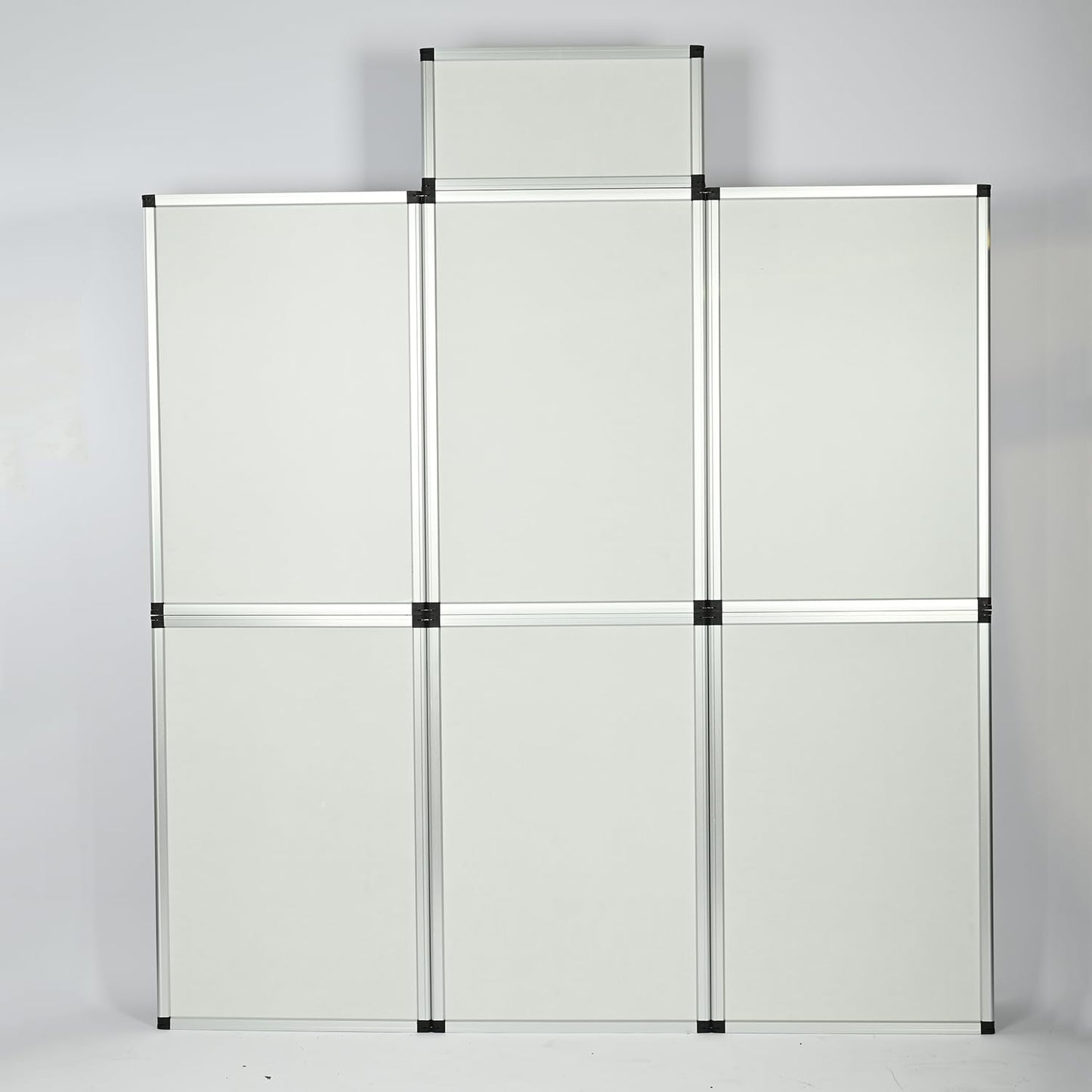 ISXACFF 6+1 Panel Trade Show Presentation Board, 82.6" H x 70.8" W Portable Display Panel System, Folding 6 Panels Exhibition Boards Single Sided Tabletop Display 6 Panels,Hook & Loop-Receptive Fabric