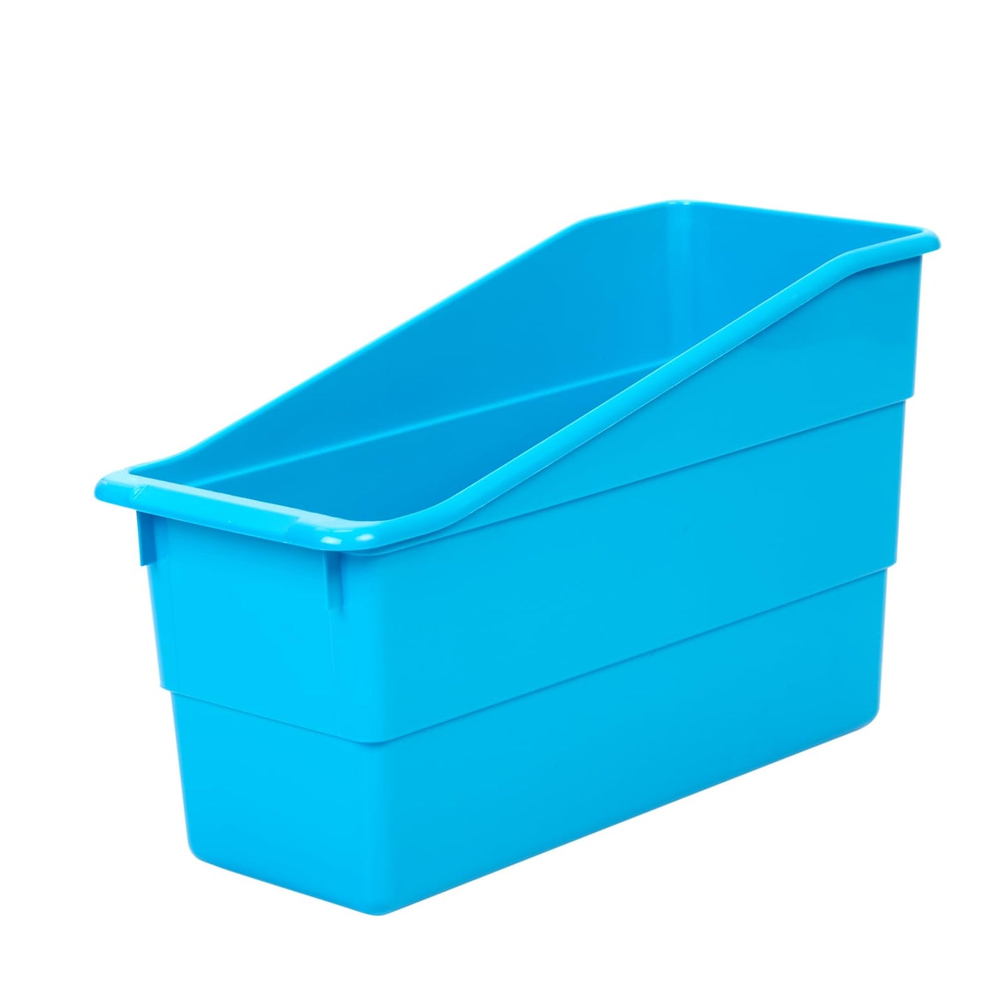 Really Good Stuff Durable Book and Binder Holders - 12 Pack, Blue Neon, 5.5" x 12.5" x 7.5", Classroom Organization, Storage Solution, Sturdy and Versatile