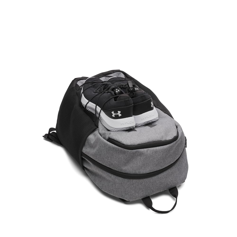 Under Armour Unisex Hustle Sport 6.0 Backpack, (025) Castlerock/Black/Black, One Size Fits Most