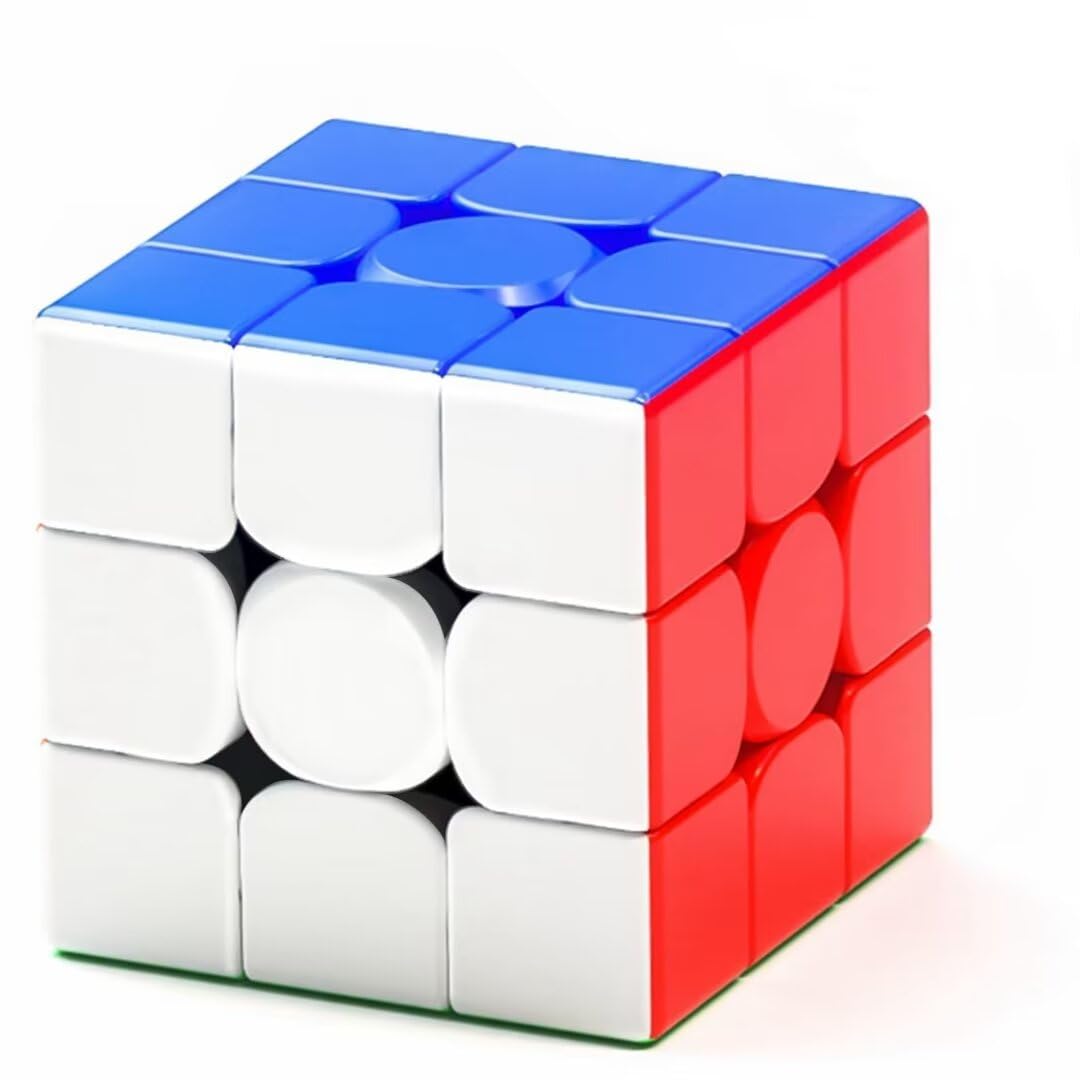 Magnetic Speed Cube 3x3 Stickerless - Professional Competition Cube with 24 Strong Magnets | 55°/35° Corner Cutting | Smooth & Fast for Adults & Kids for Speedcubers (No Logo)