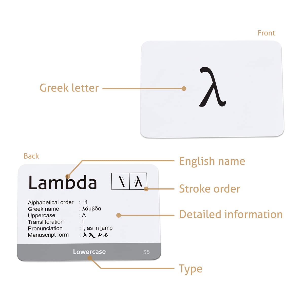 CARDDIA | Biblical Greek Alphabet Educational Flashcards | Includes Uppercase, Lowercase, Diacritic Marks and Punctuation