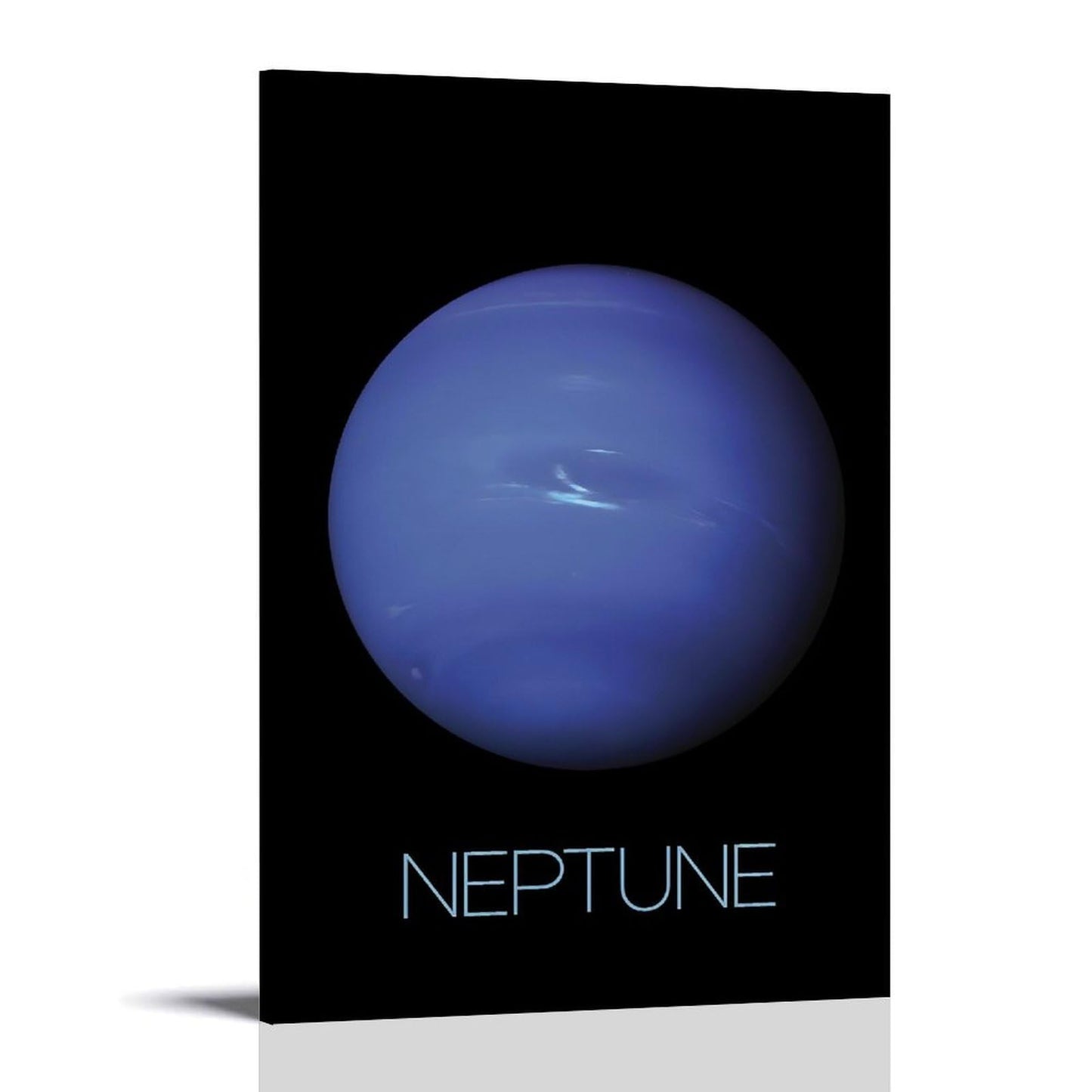 Solar System Planets Canvas Wall Art - Neptune Planet Space Poster for Kids Room Bedroom Classroom, STEM Educational Astronomy Decor, Science Gift for Boys Girls, 12x18 Inch Framed