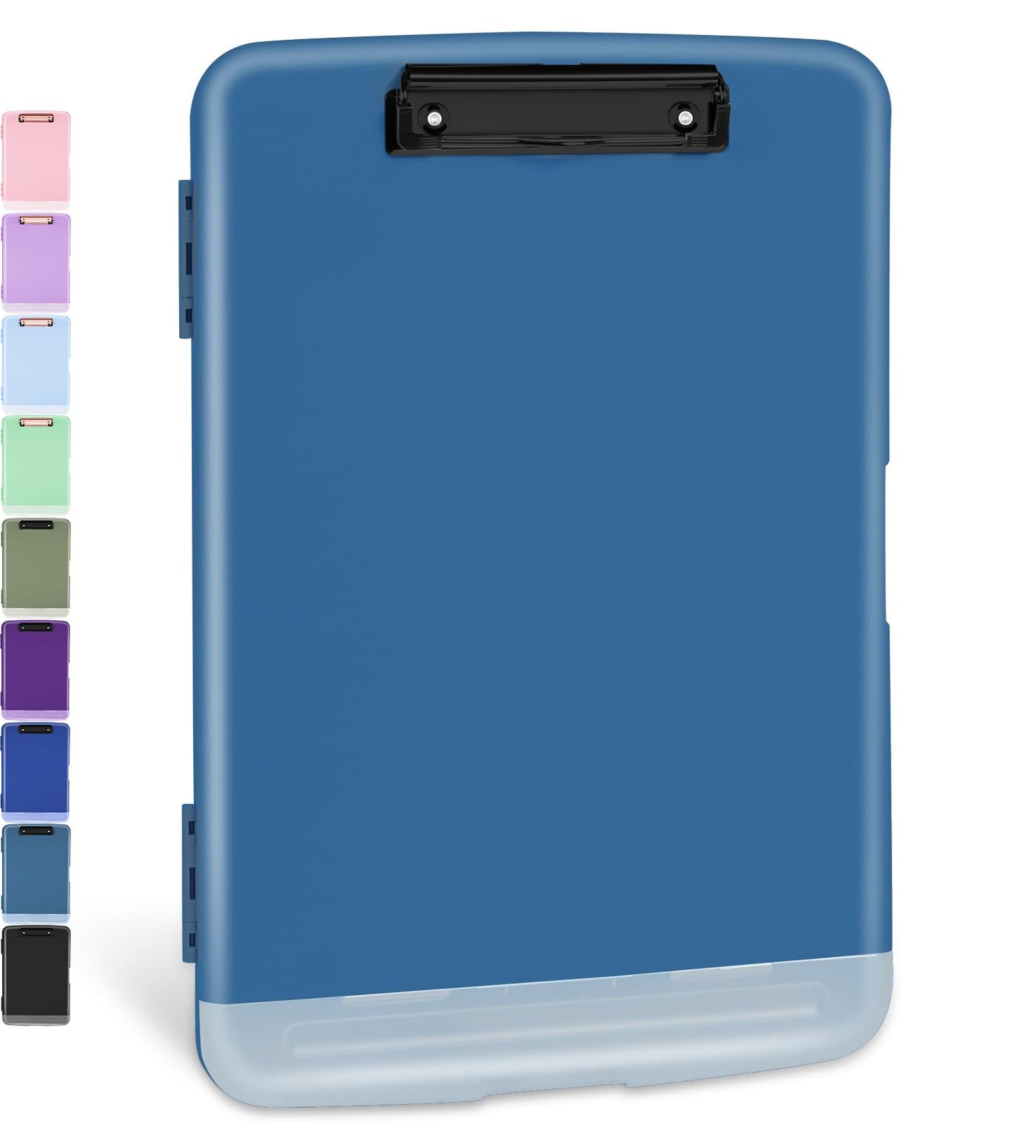 Sooez Clipboards with Storage, High Capacity Clip Boards 8.5x11 with Pen Holder, Heavy Duty Plastic Paper Organization Folder Cases, Letter / A4 Size for Nurse Teachers, School & Office Supplies
