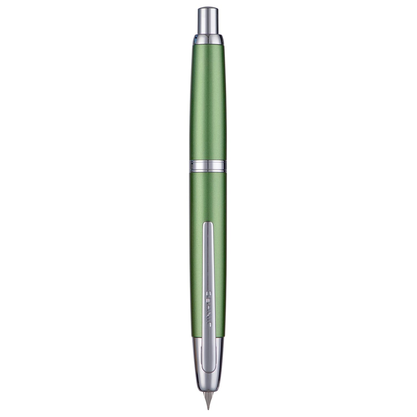 Jinhao 10 Press Fountain Pen with Box, Sea Pine Green Retractable Extra Fine Nib with Ink Converter Set (Silver Clip)