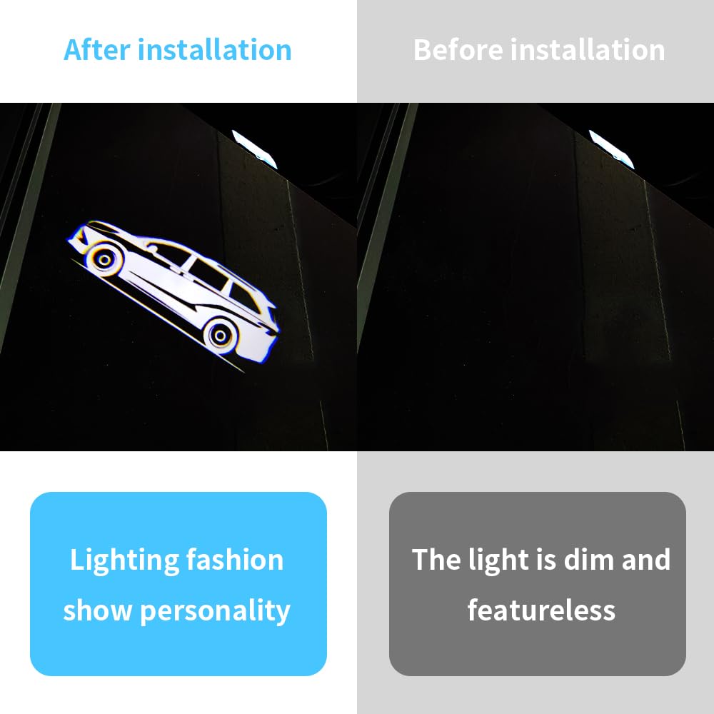 akarin 2 PCS LED Car Door Logo Lights Projector for Sienna 2021-present Aluminum Puddle Lamp