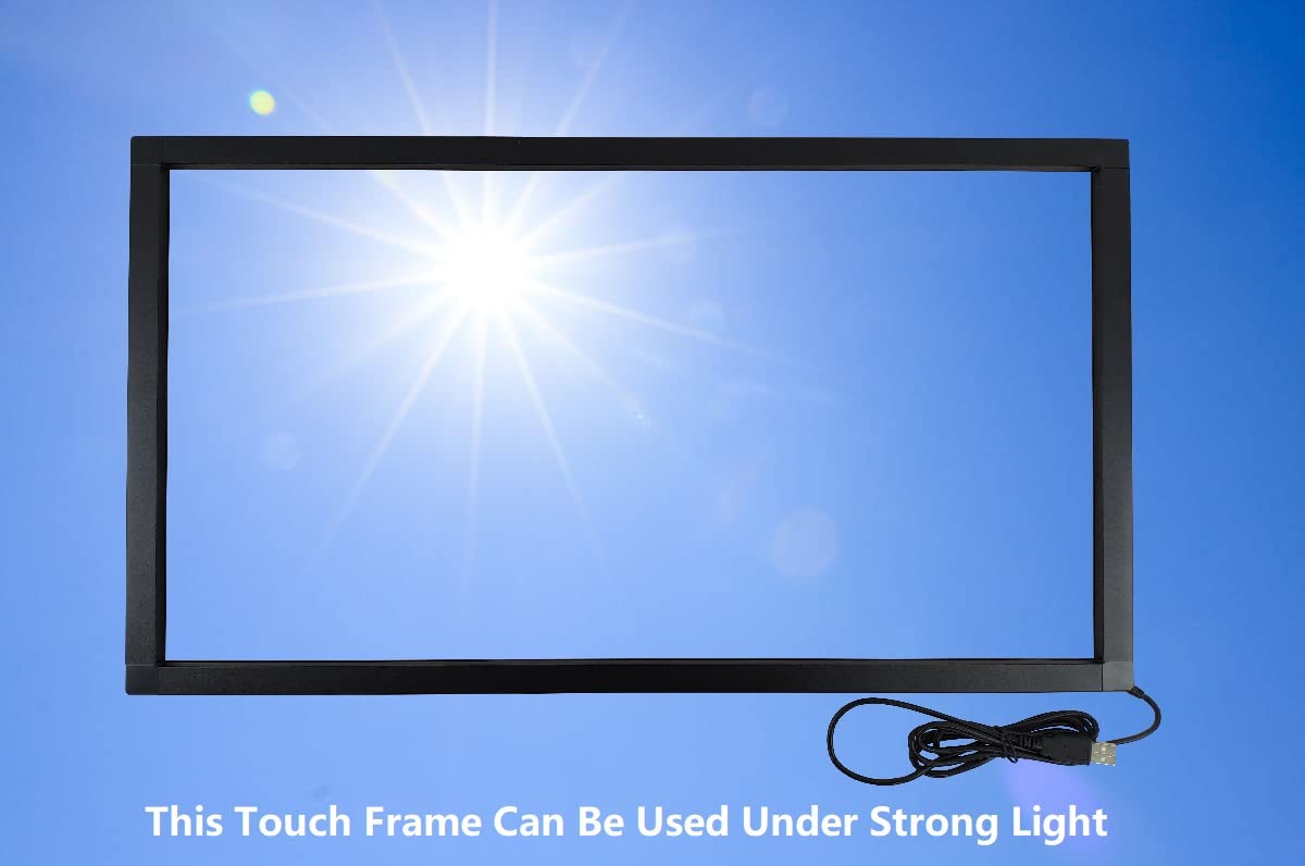 DeYoWo 50 Inch Interactive 10 Points Infrared IR Touch Screen Overlay Frame Free Driver