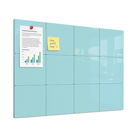 Comix Magnetic Board, 12 Pack Magnetic Whiteboard for wall, 11.8 x 11.8 Inches Dry Erase Board for Kids, Students, White Board Dry Erase Set for Fridge, Office and Home, Light Blue