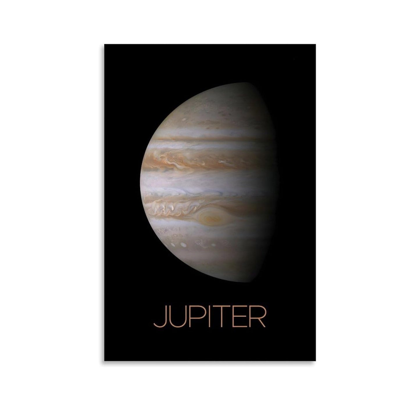 XIAOLOUTINYU Solar System Canvas Wall Art - Jupiter Planet Space Poster for Kids Room Bedroom Classroom, STEM Educational Astronomy Decor, Science Gift for Boys Girls Teens, 12x18 Inch Unframed