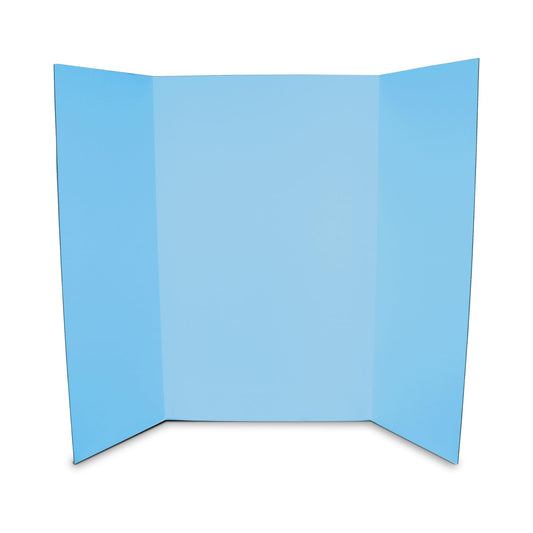 Flipside Products 36” x 48” Project Boards for Presentations, Science Fair, School Projects, Event Displays and Trifold Picture Board, Proudly Made in USA - Sky Blue - 10 Pack