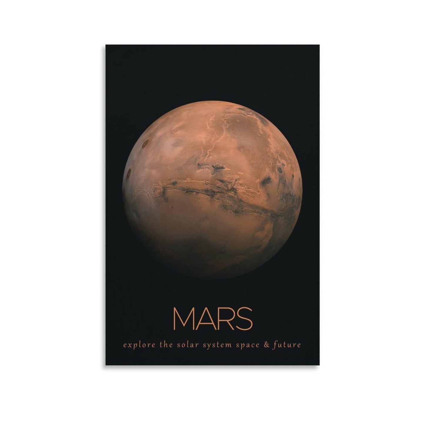LGDSBHH Minimalist Mars Solar System Canvas Wall Art - Educational Space Planet Poster - Science Classroom & Kids Bedroom Decor - 12x18 Inch (Unframed)