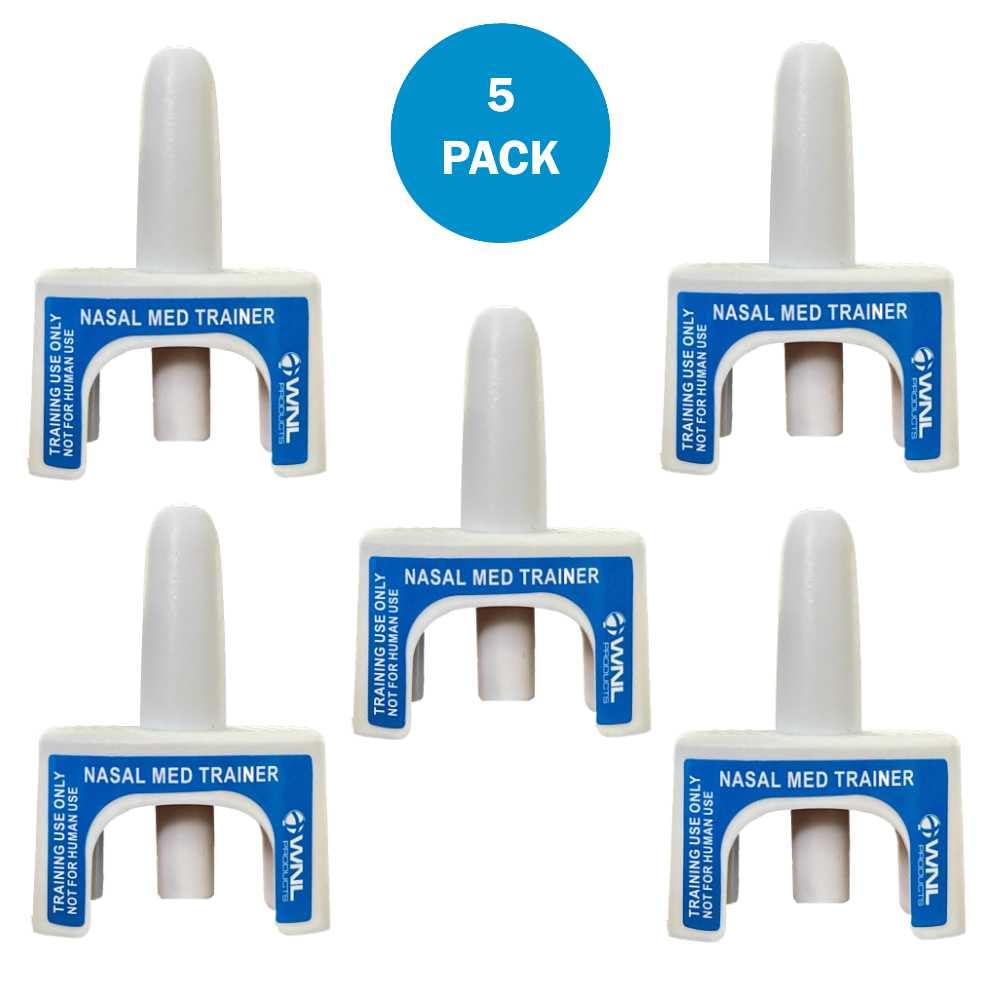 WNL Products 5000NMT Nasal Med Trainer, Naloxone Training Device, for use in Educational Narcan Training Only, Contains No Medicine - 5 Pack