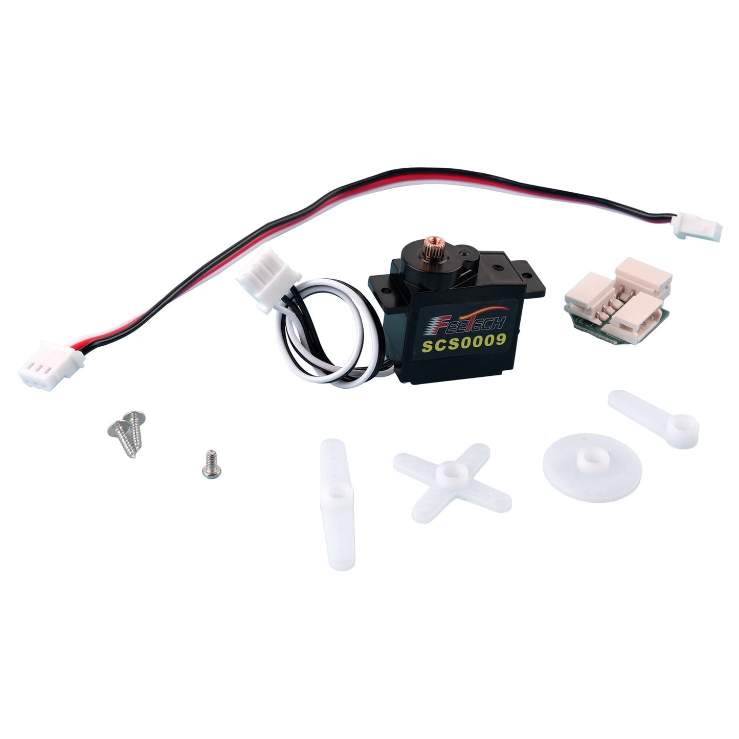 RCmall SCS0009 Serial Bus Servo Kit SCS0009 2.3KG Micro Servo Metal Gear w/300° Encoder TTL/RS485 for Robot Arm, RC Helicopter, Arduino, STEAM (10 Servos)
