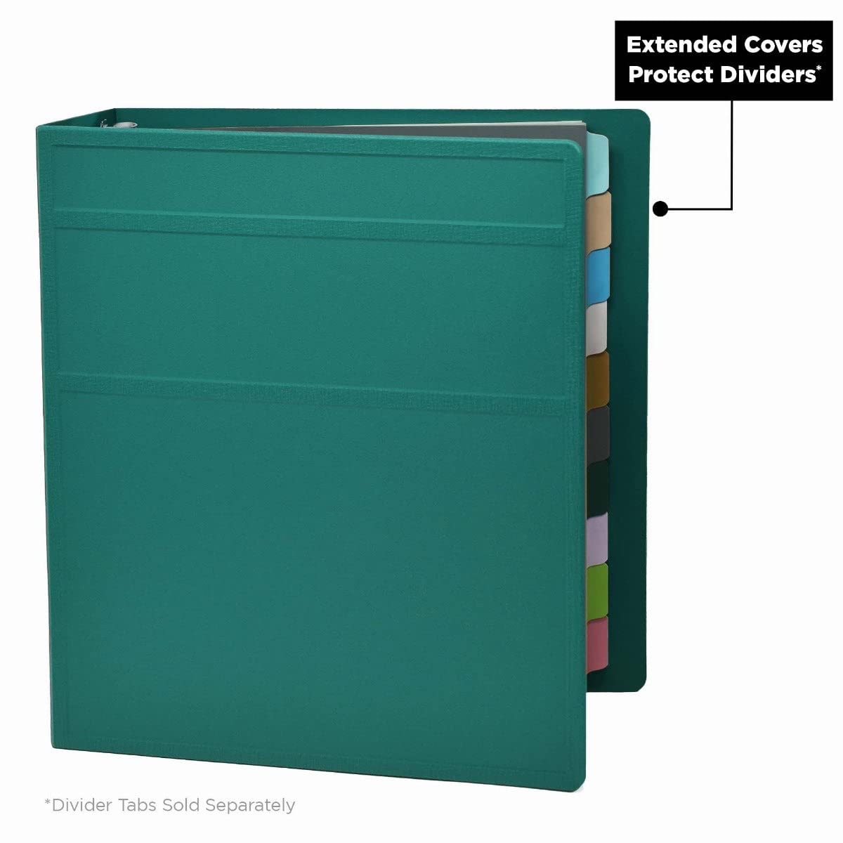 Carstens 2-Inch Heavy Duty 3-Ring Binder - Side Opening, Teal, Durable Plastic, Precision No-Gap Rings, Waterproof Covers, No Pockets, Holds 300 Letter-Sized Sheets, BPA-Free, Made in USA (5822-3R)