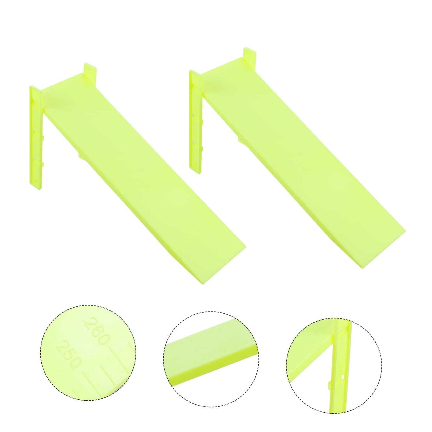 Joinpaya 2 Sets Physical Science Experiment Inclined Plane, Physics Lab Equipment for Friction and Gravity Testing, Elementary School Science Kit for Toy Car Acceleration, Plastic Ramp with Support