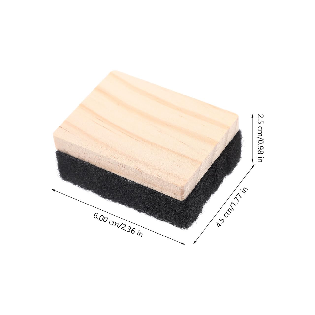 Tofficu Mini Wooden Dry Erase Erasers for Whiteboard and Chalkboard Classroom Office Use Lightweight Felt Board Wipes Set