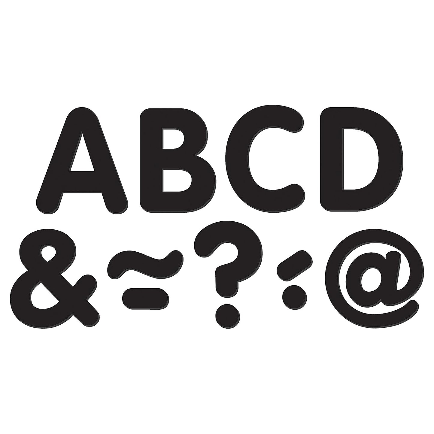 Black Classic 2" Magnetic Letters (TCR77188)