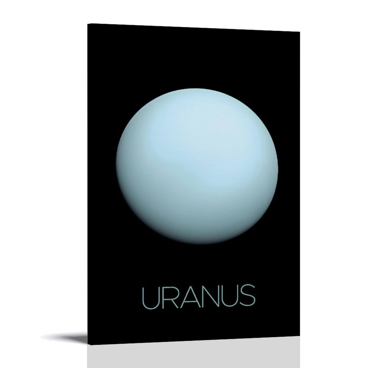 Solar System Planets Canvas Wall Art - Uranus Planet Space Poster for Kids Room Bedroom Classroom, STEM Educational Astronomy Decor, Science Gift for Boys Girls, 16x24 Inch Framed