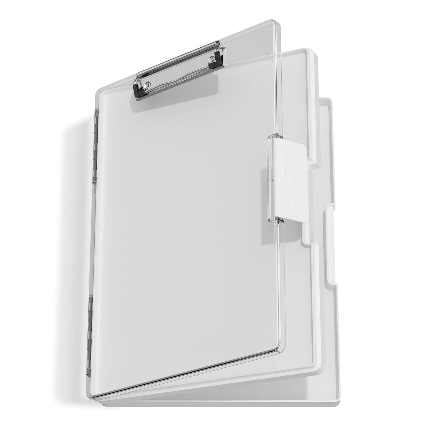 Hongri Clipboard with Storage, White 8.5 x 11 Folder Nursing Side Opening, Heavy Duty with Dual Compartment, Smooth Writing for Teachers, Classroom, Size 13.3 x 9.4 x 1.5 in, Office & School Supplies