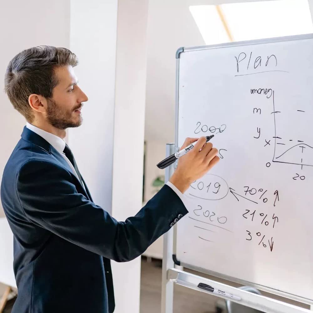 LAZGOL Dry Erase Markers Bulk, 96 Pack Black Dry Erase Markers Chisel Tip, Low Odor Whiteboard Markers for School, Office Supplies, Perfect for Writing on White Board, Mirror,Calender
