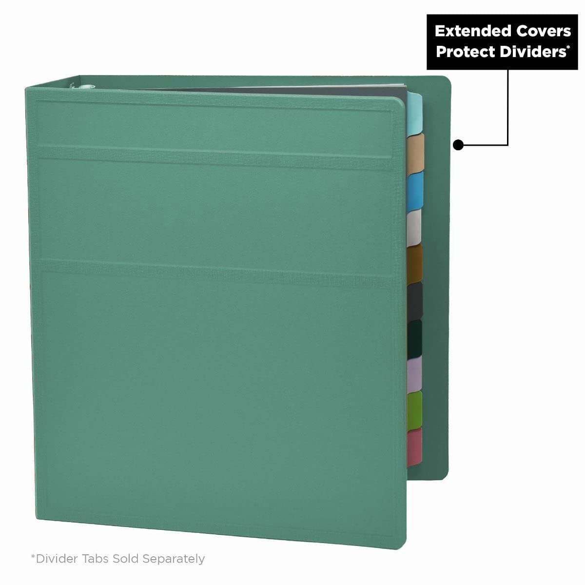 Carstens 2-Inch Heavy Duty 3-Ring Binder - Side Opening, Mint, Durable Plastic, Precision No-Gap Rings, Waterproof Covers, No Pockets, Holds 300 Letter-Sized Sheets, BPA-Free, Made in USA (2827-3R)