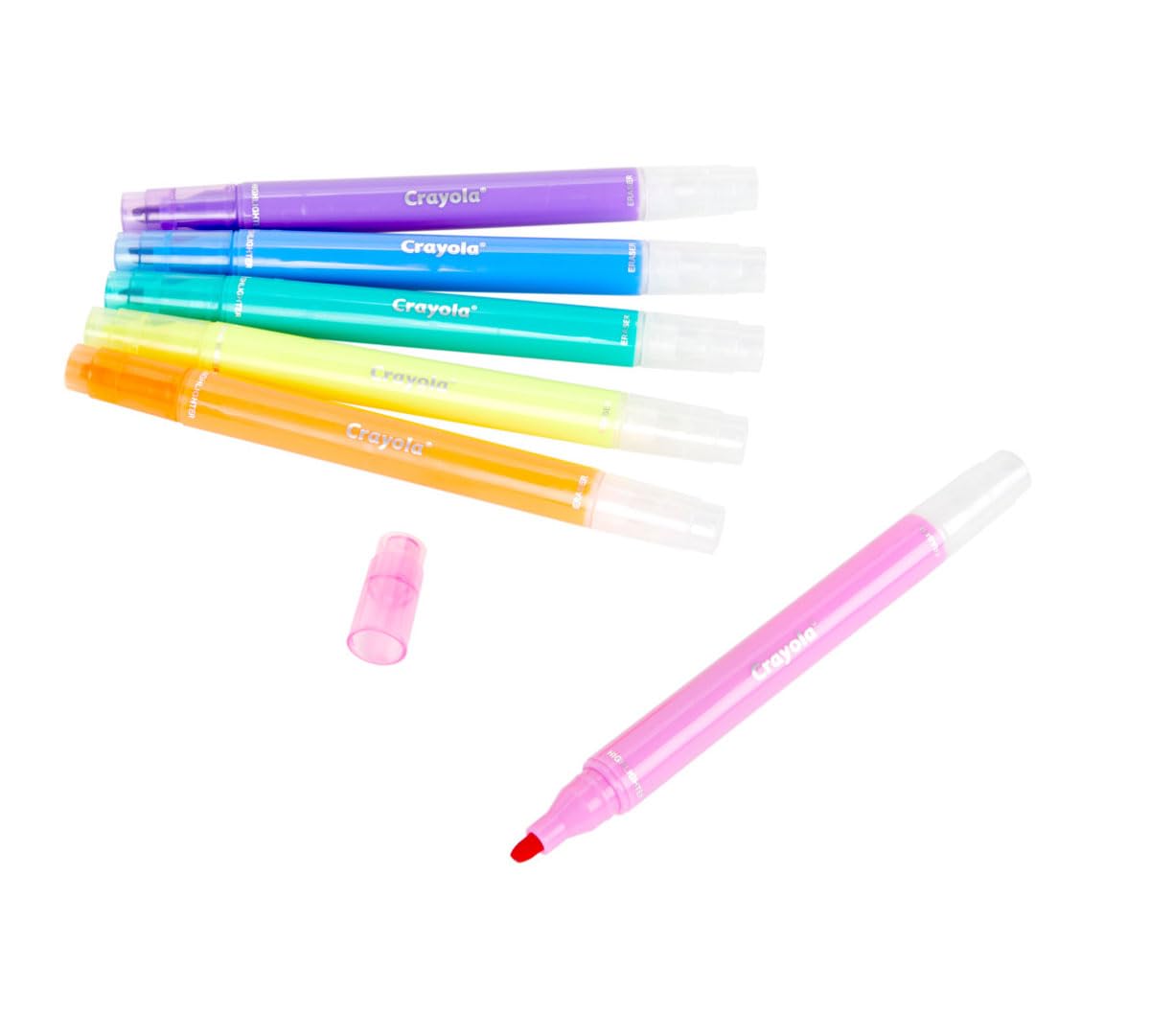 Crayola Take Note Erasable Highlighters (6ct), Teacher Essentials, Cute Aesthetic School Supplies, No Bleed Highlighters, Chisel Tip Marker Set