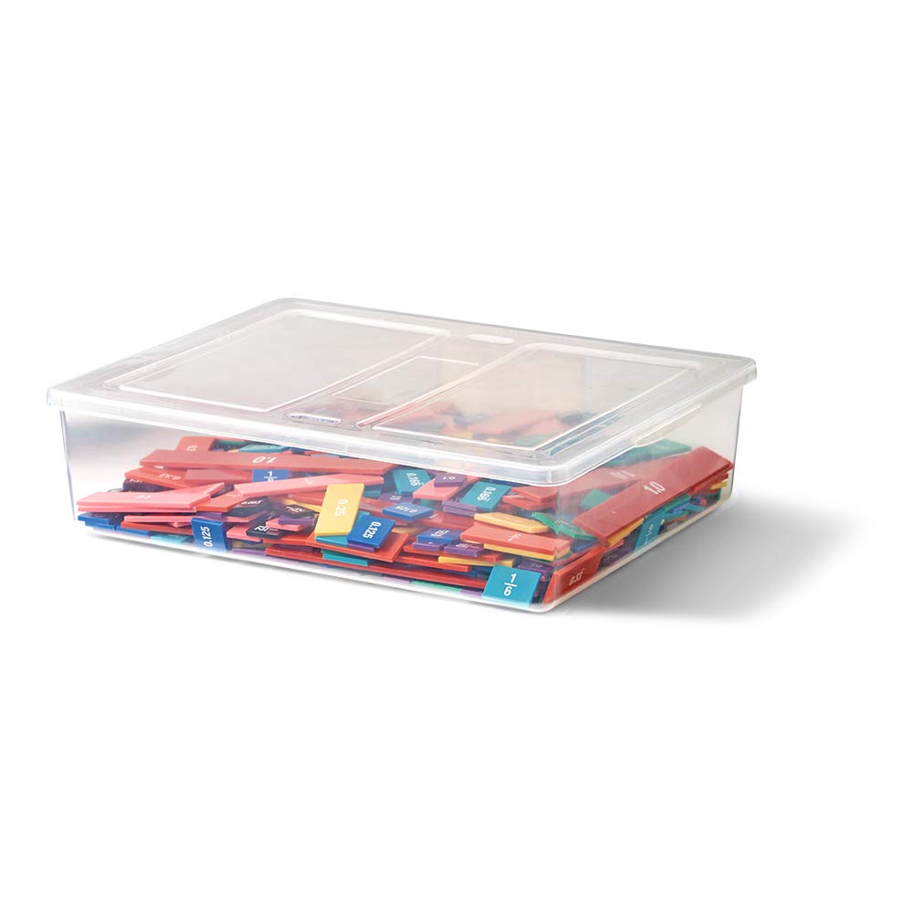 hand2mind Plastic Double-Sided Decimal and Fraction Tiles, Decimal Fraction Equivalency, Bar Model Manipulatives, Montessori Math Materials, Elementary Teacher Must Haves (15 Sets of 51)