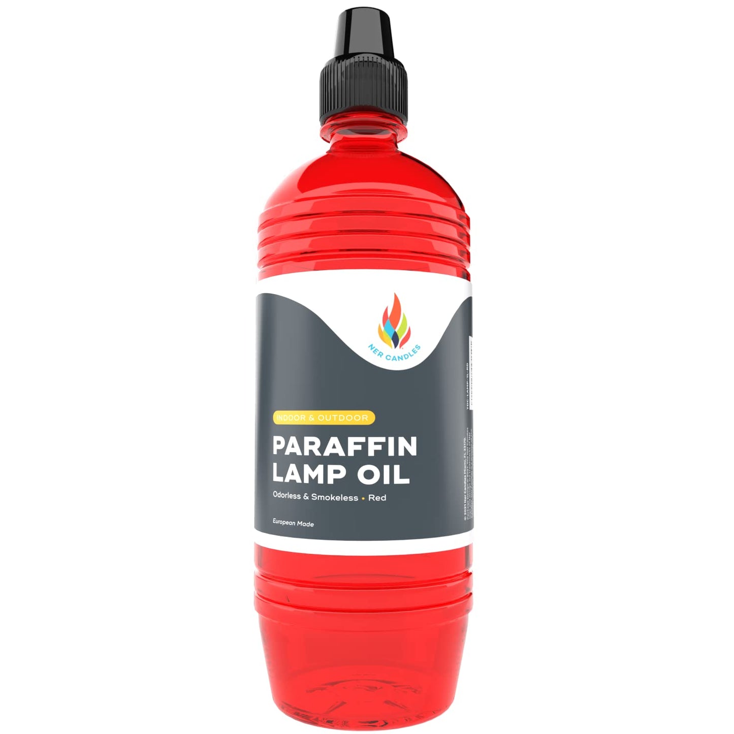 The Dreidel Company Liquid Paraffin Lamp Oil - Smokeless & Odorless - 500mL - Red - Model EGFEWF