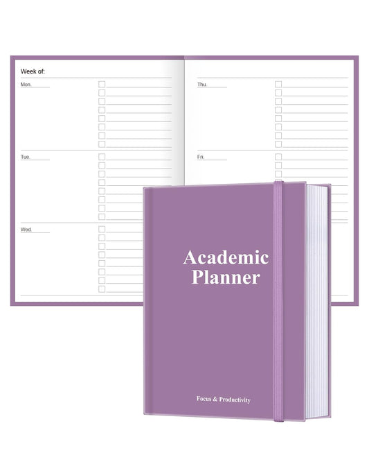 Academic Planner for 2026-2027 or Anytime – 5.8" x 8.5" Undated Weekly Student Planner For Homeschool, High School, College & Nursing Students, 200 Pages, Purple