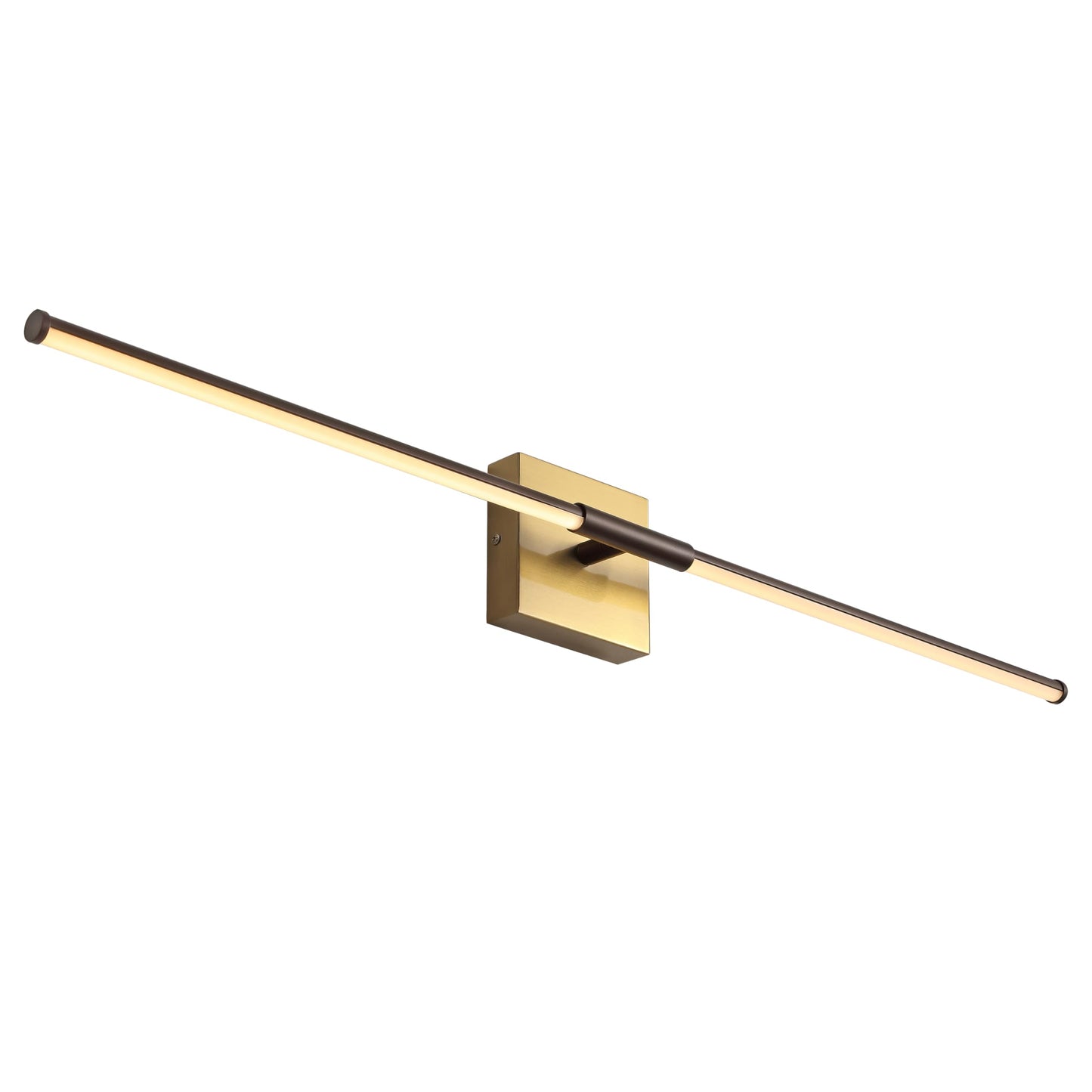 JONATHAN Y Makena Wall Sconce, 32in Dimmable LED, Metal, Oil Rubbed Bronze/Brass Gold, Model JYL7040F