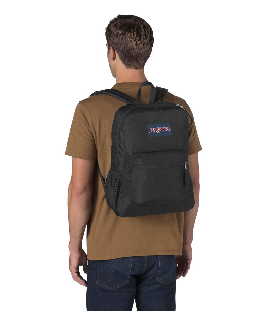 JanSport Cross Town Backpack 17" x 12.5" x 6" - Simple Bag for Everyone with 1 Main Compartment, Front Utility Pocket - Premium Class Accessories - Black