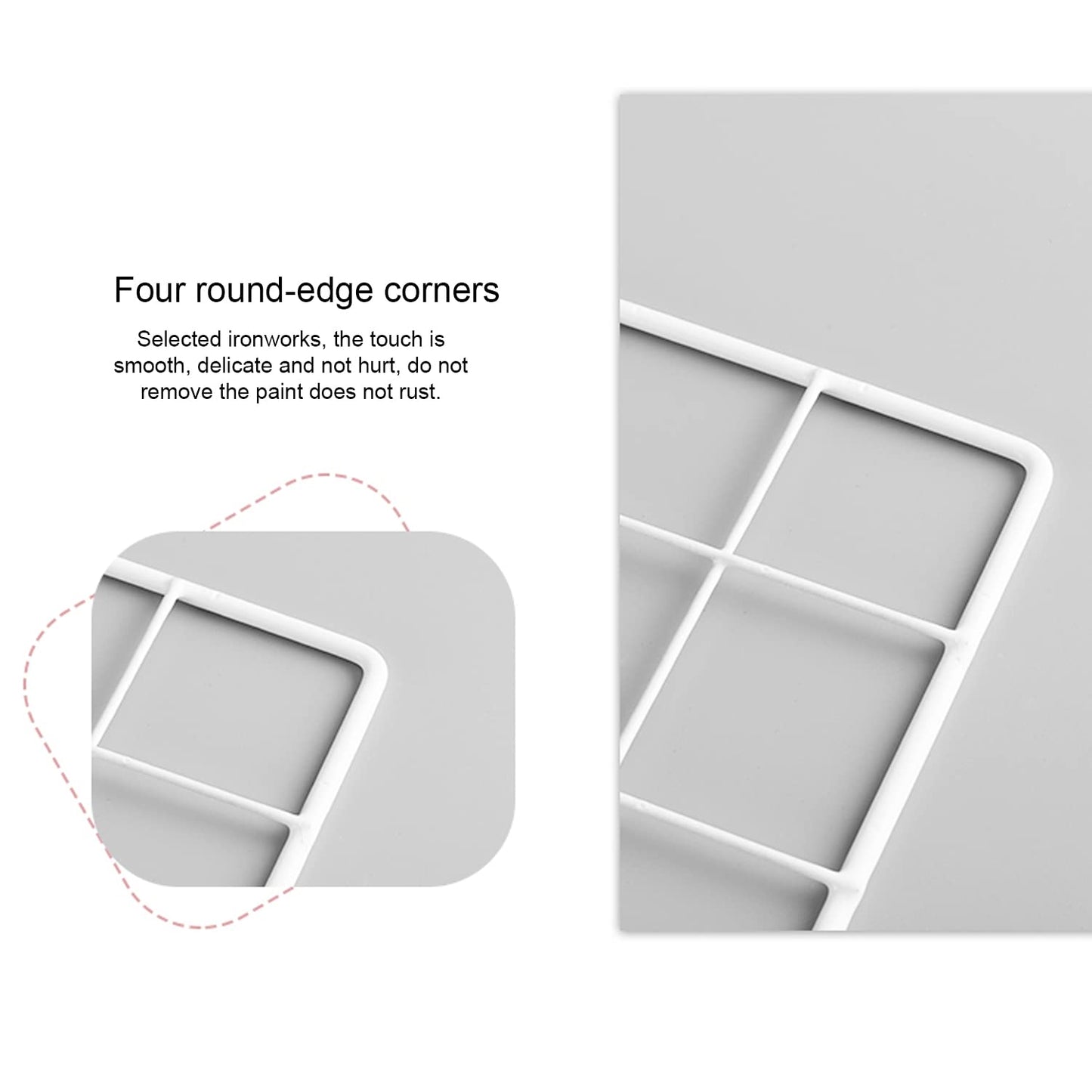 ZUOKEMY 4 Pieces Mounted Photo Grid Wall Grid Decorative Panels(white11.8 x15.7) for Living Room, Bedroom, Office, Study, Etc. Photo Memo Display Grid Panels