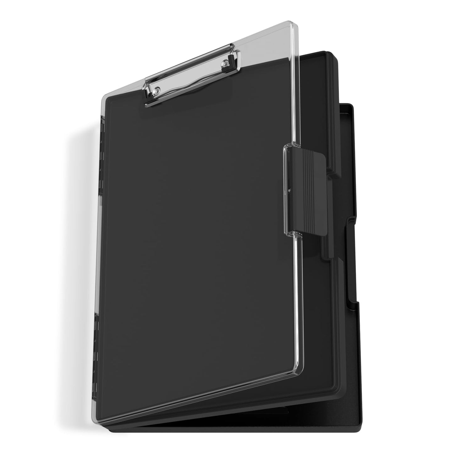 Hongri Clipboard with Storage, Black 8.5 x 11 Folder Nursing Side Opening, Heavy Duty with Dual Compartment, Smooth Writing for Teachers, Classroom, Size 13.3 x 9.4 x 1.5 in, Office & School Supplies