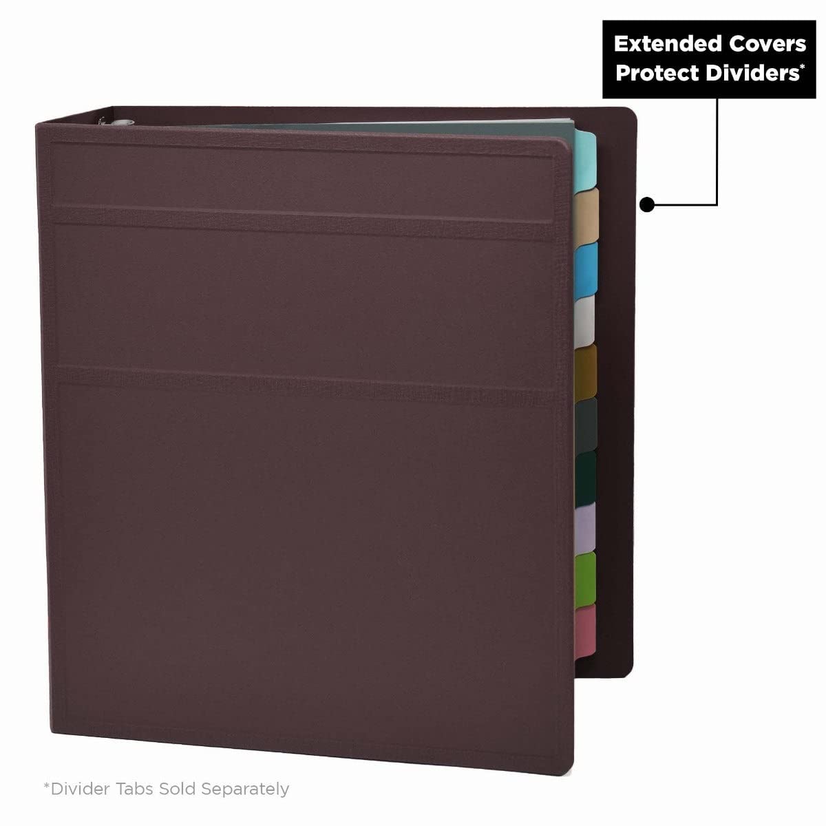 Carstens 2-Inch Heavy Duty 3-Ring Binder - Side Opening, Plum, Durable Plastic, Precision No-Gap Rings, Waterproof Covers, No Pockets, Holds 300 Letter-Sized Sheets, BPA-Free, Made in USA (5823-3R)