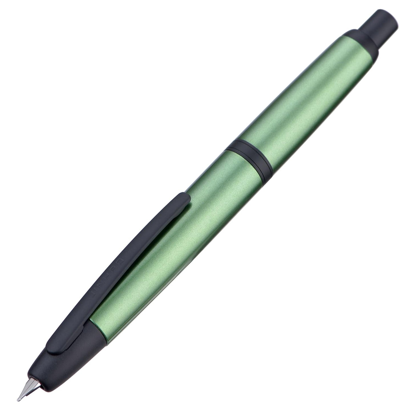 Jinhao 10 Press Fountain Pen with Box, Sea Pine Green Retractable Extra Fine Nib with Ink Converter Set (Black Clip)