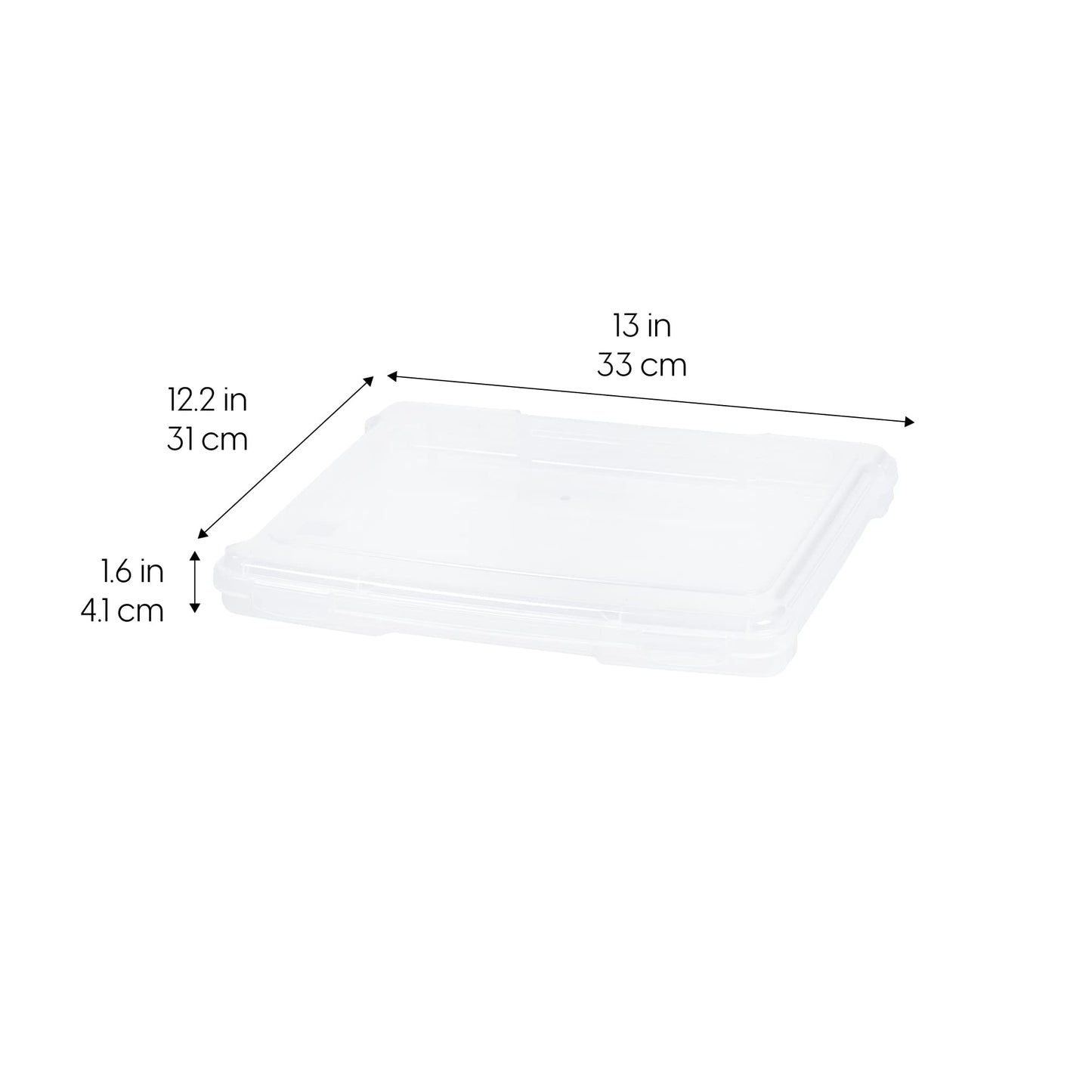 IRIS USA Board Game Storage Containers, 10-Pack |Made in USA| Organizers with Built-In Handle & Snap-Tight Lid for Puzzles, Scrapbook, and Fits 8.5" x 11" or A4 Papers, Slim - Clear