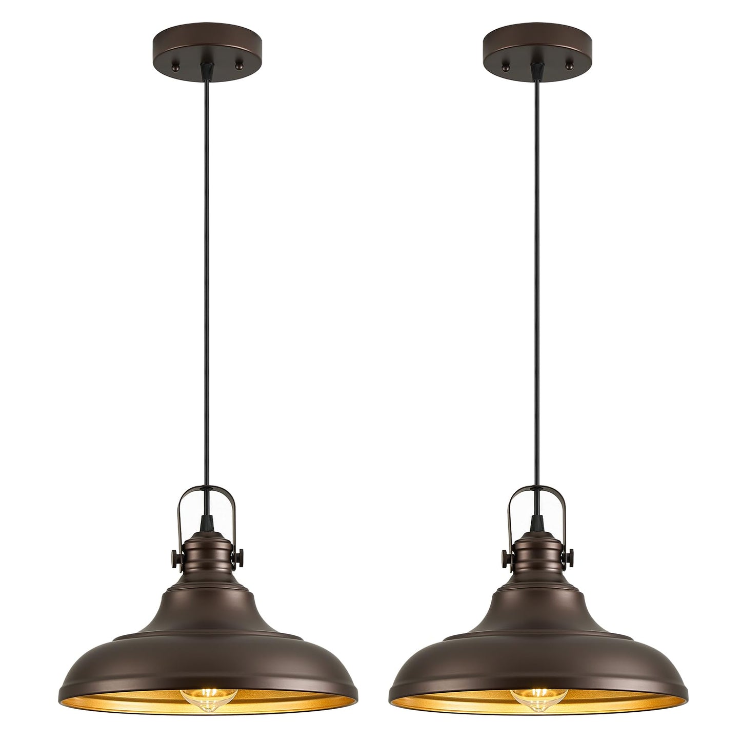 Haolaike Oil Rubbed Bronze Pendant Light, Metal, 2 Packs, Modern Design for Kitchen Island, Model Haolaike-ORB-Pendant-Light