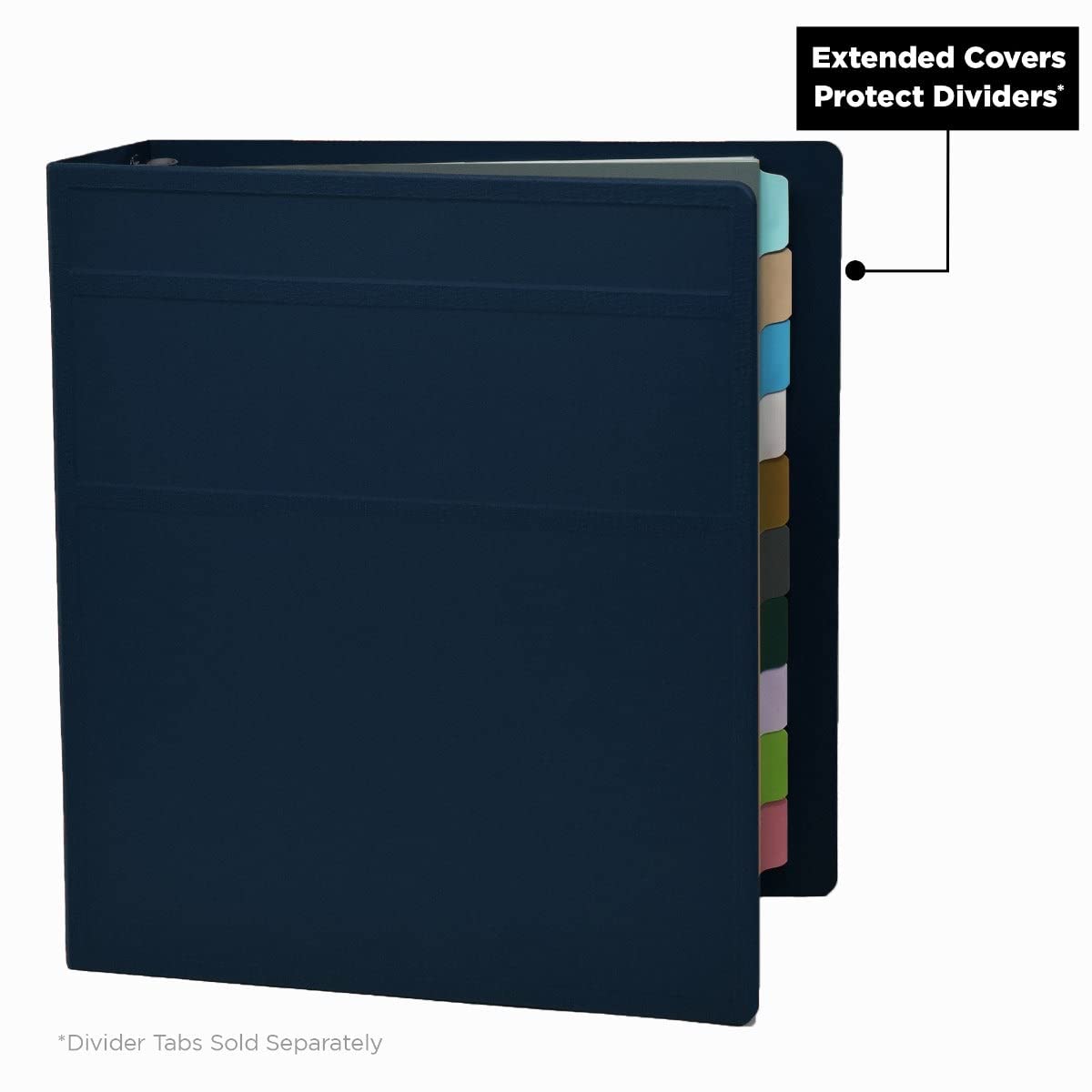 Carstens 2-Inch Heavy Duty 3-Ring Binder - Side Opening, Navy Blue, Durable Plastic, Precision No-Gap Rings, Waterproof Covers, No Pockets, Holds 300 US Letter Sheets, BPA-Free, Made in USA (2829-3R)