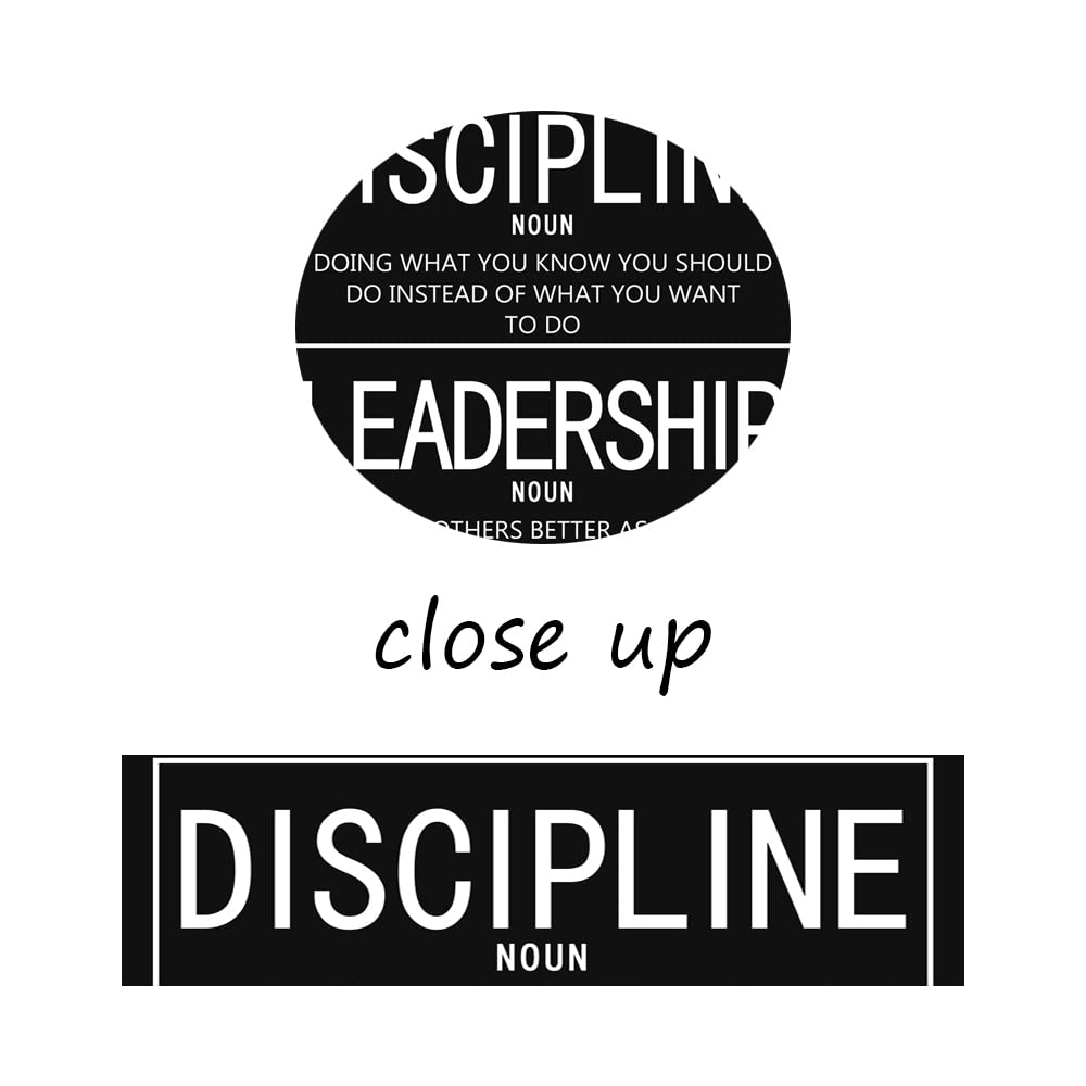 Inspirational Office Canvas Wall Art - Positive Entrepreneur Quotes, Discipline, Leadership, Perseverance Artwork - Home Wall Decor Framed Ready to Hang [12''W X 18''H]